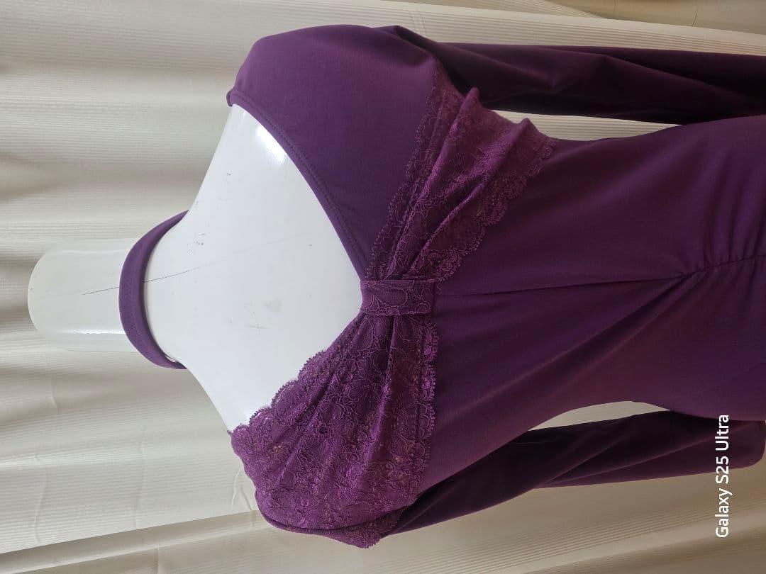 Chacott パープル長袖ダンスドレス