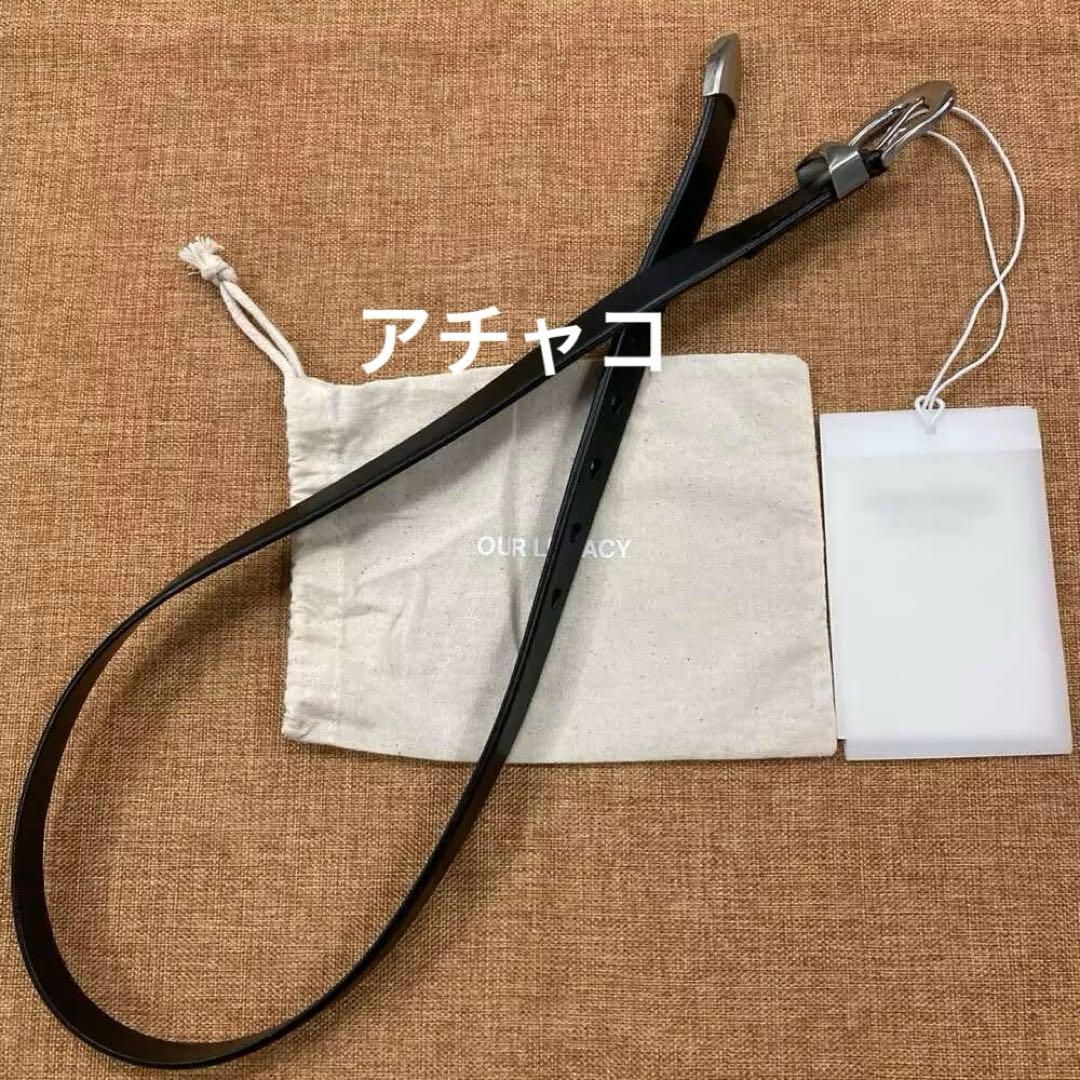 OUR LEGACY ベルト 80 黒 人気