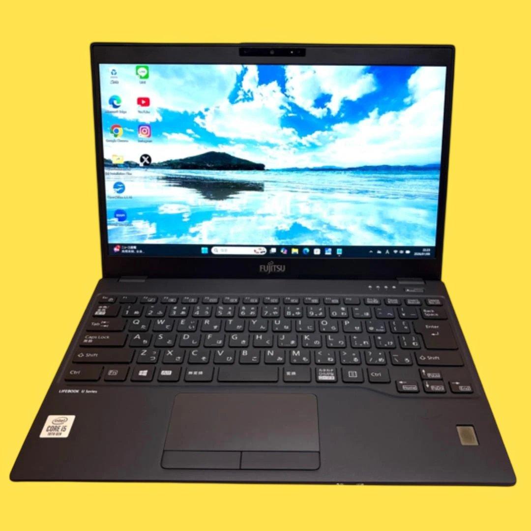 美品 富士通 高速パソコン i5第10世代 8GB SSD256GB カメラ付