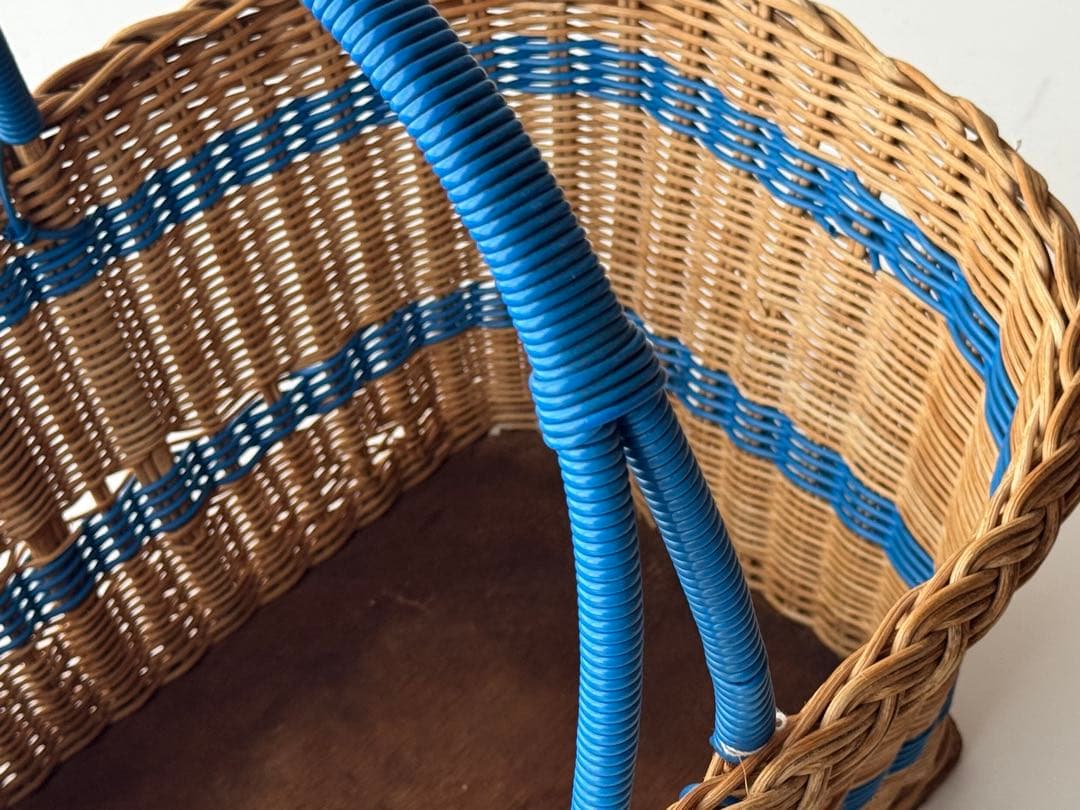 ヴィンテージ ラタンパニエ 籐かご バスケット イギリス マルシェ