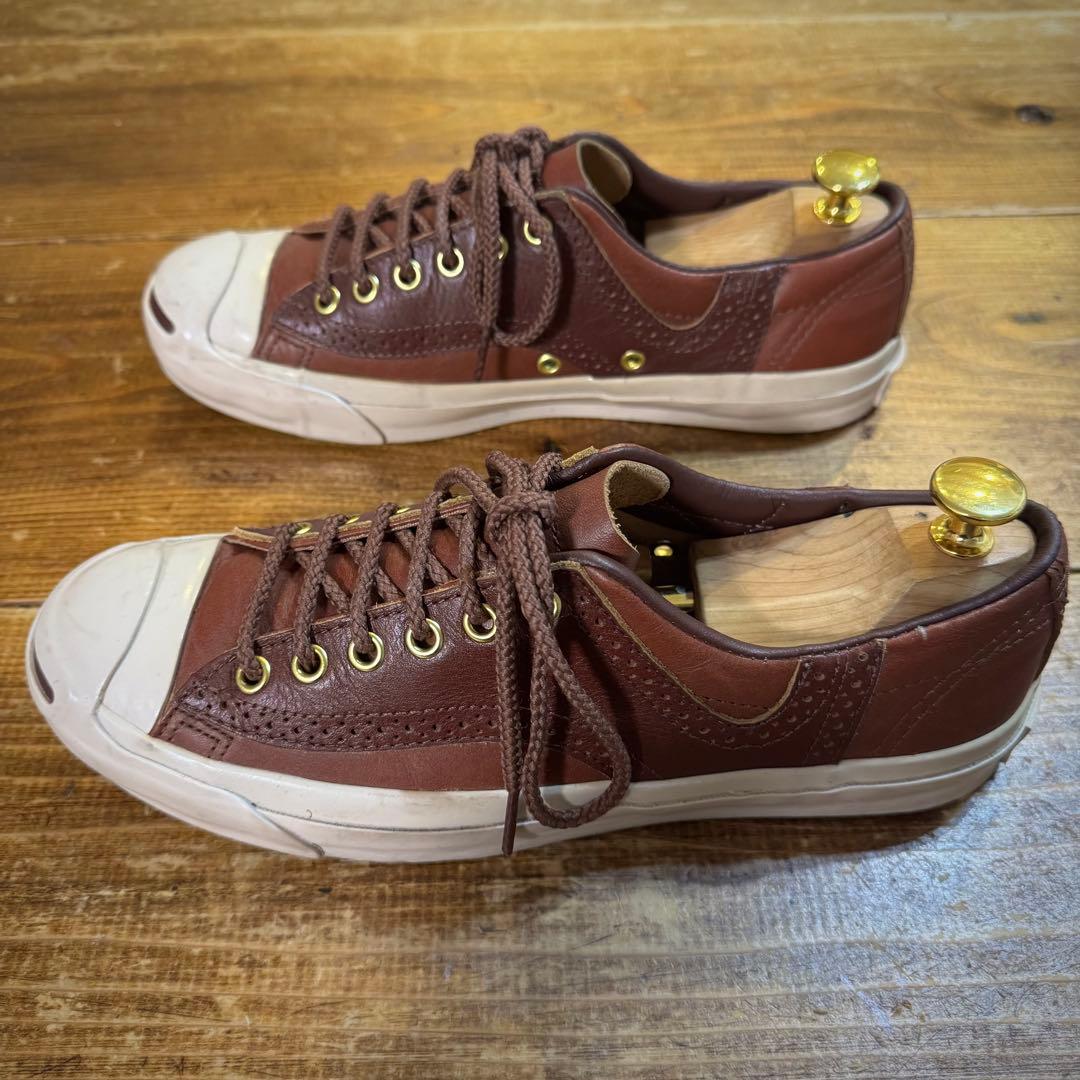 【廃盤・希少】コンバース ジャックパーセル RLY サドル レザー 美品