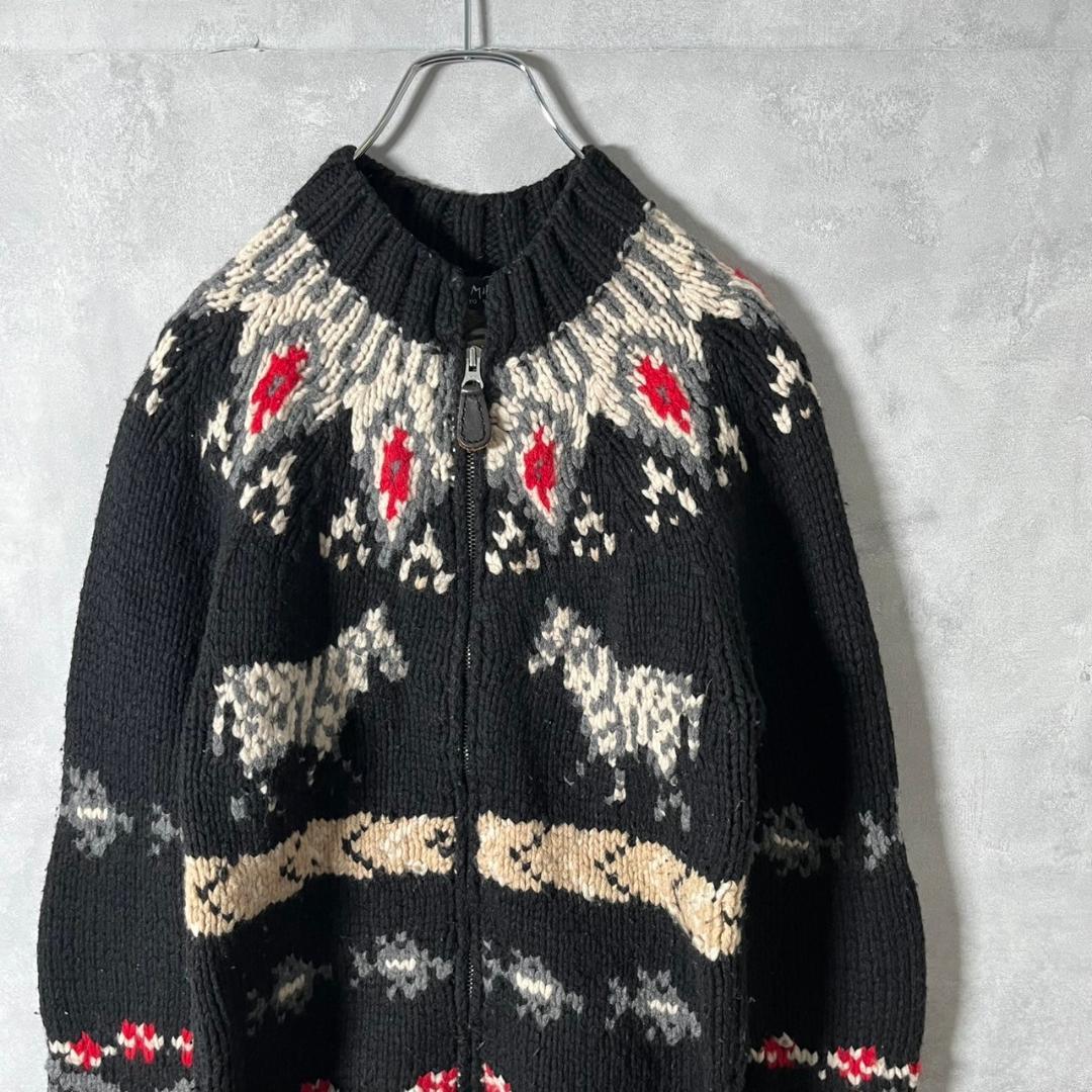 KEITA MARUYAMA アニマル ウール カウチンセーター N576