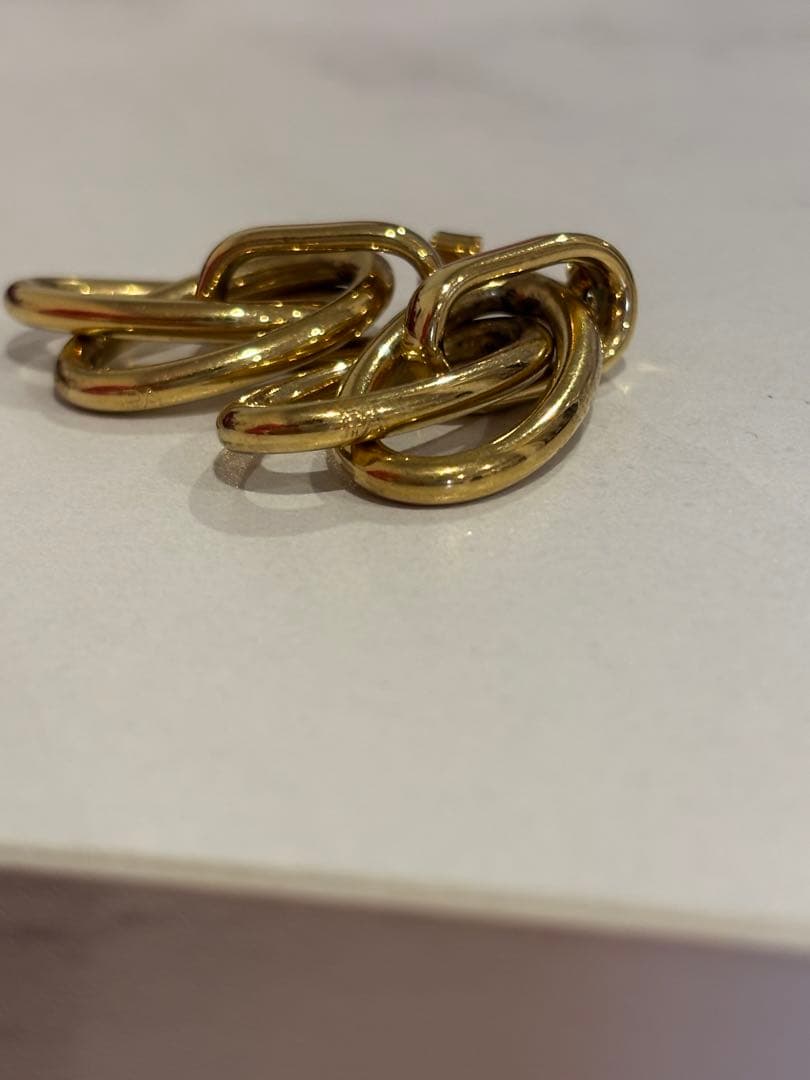 超美品、PHILIPPE AUDIBERT pierce gold ダブルリング