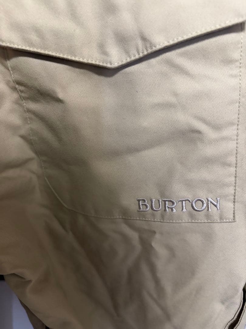 BURTON スノーボード ビブパンツ　ベージュ　Sサイズ