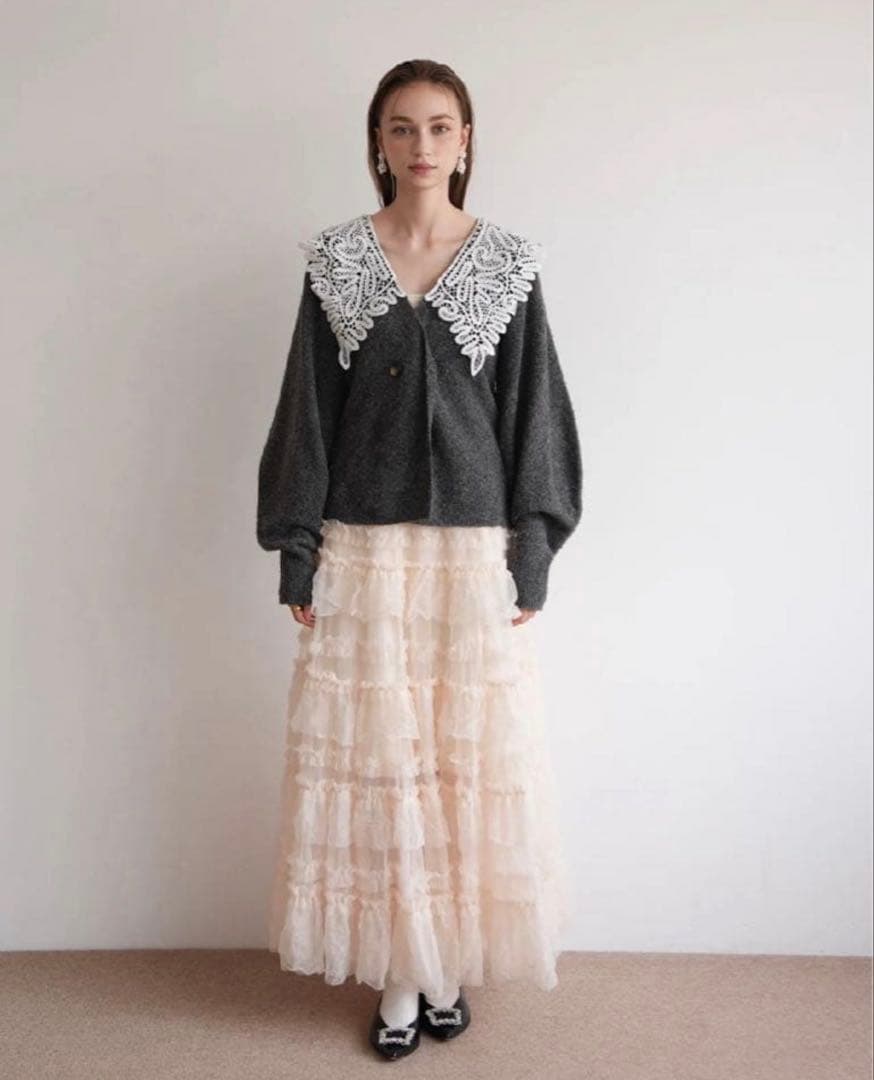 スカート Acka. tulle long skirt