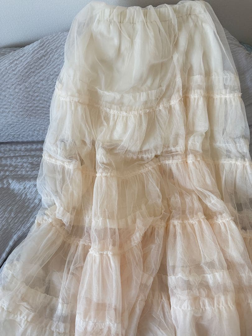 スカート Acka. tulle long skirt