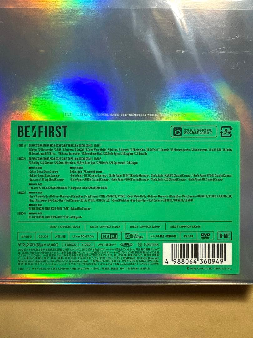 ミュージック (DVD) BE:FIRST DOME TOUR 2024-2025 2:BE