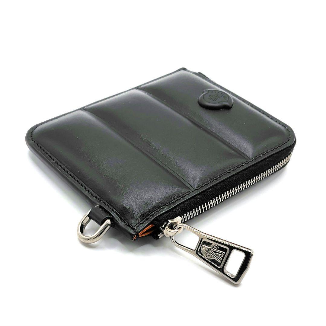 【新品】MONCLER カードケース　ブラック　ストラップ付き