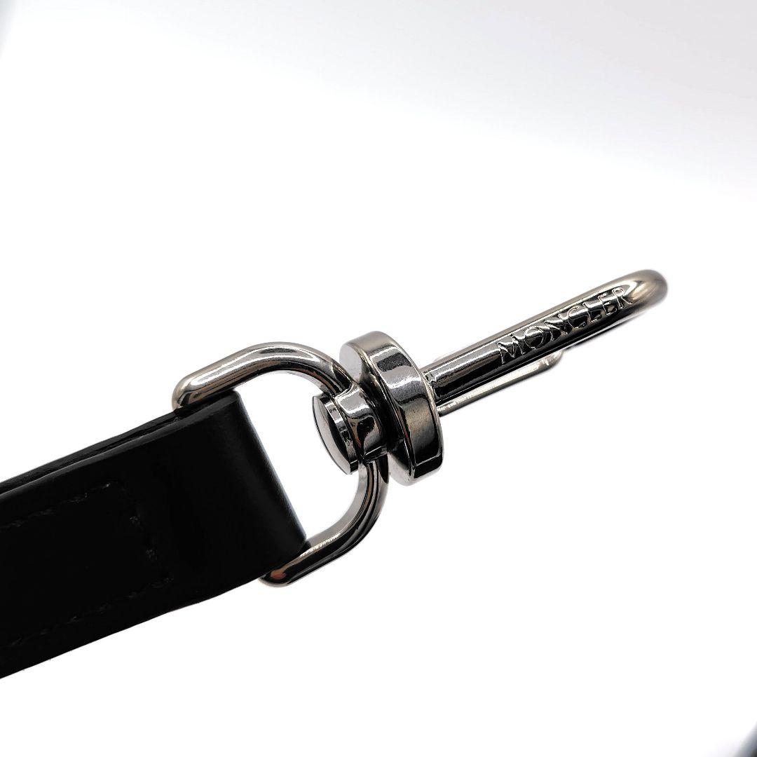 【新品】MONCLER カードケース　ブラック　ストラップ付き