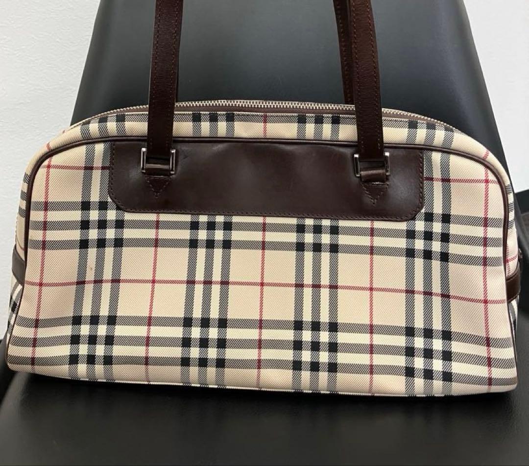 BURBERRY バーバリー プレート ミニボストンバッグ ノバチェック