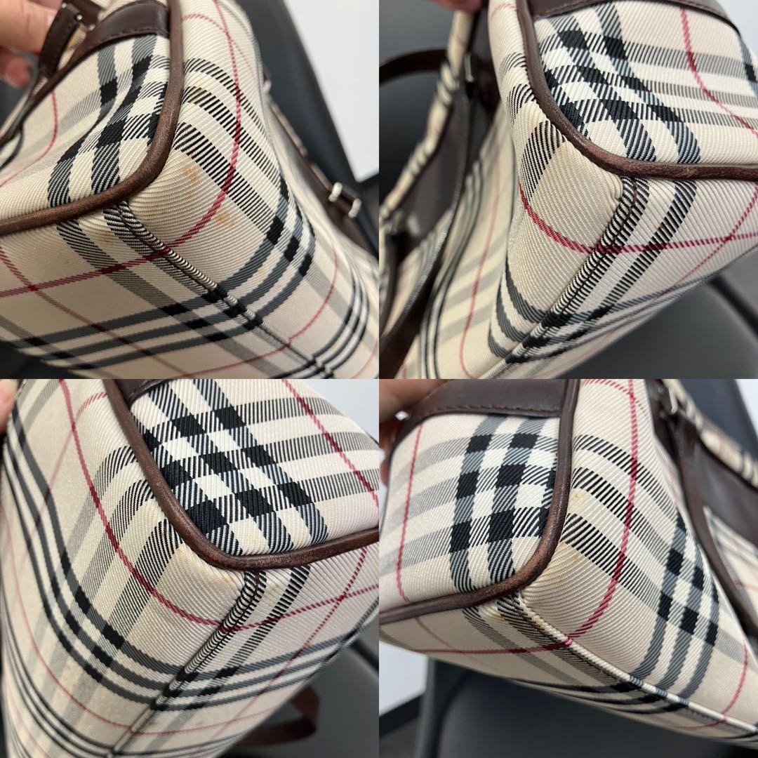 BURBERRY バーバリー プレート ミニボストンバッグ ノバチェック