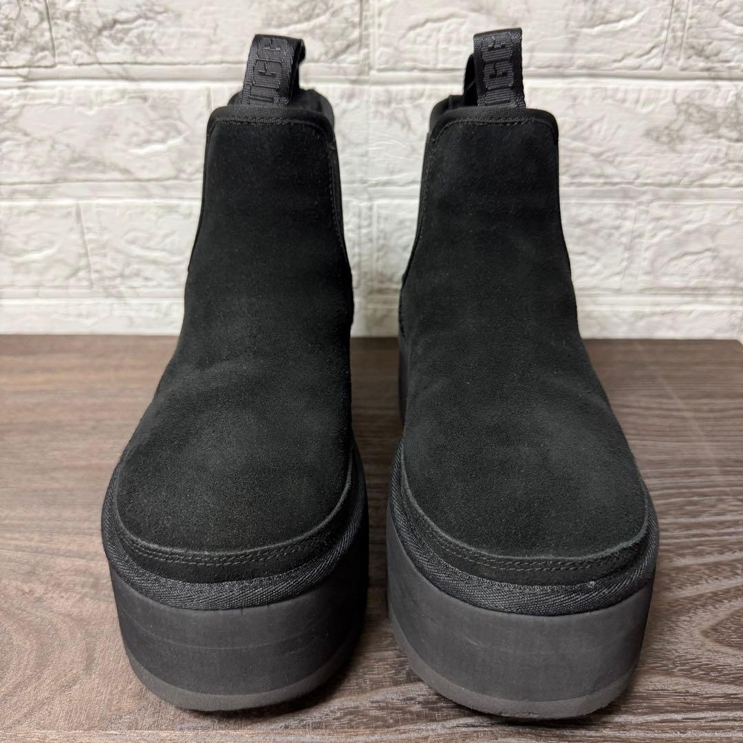 UGG ニューメル プラットフォーム チェルシー 黒 24cm