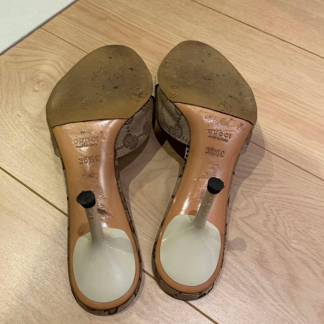 グッチ GG キャンバス ホースビット ミュール グッチシマ レディース