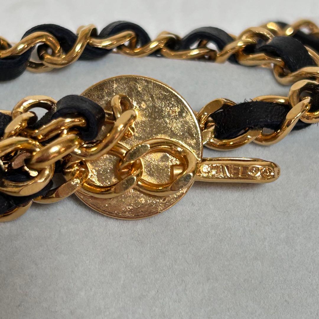 CHANEL チェーンベルト　1984 3連レザー