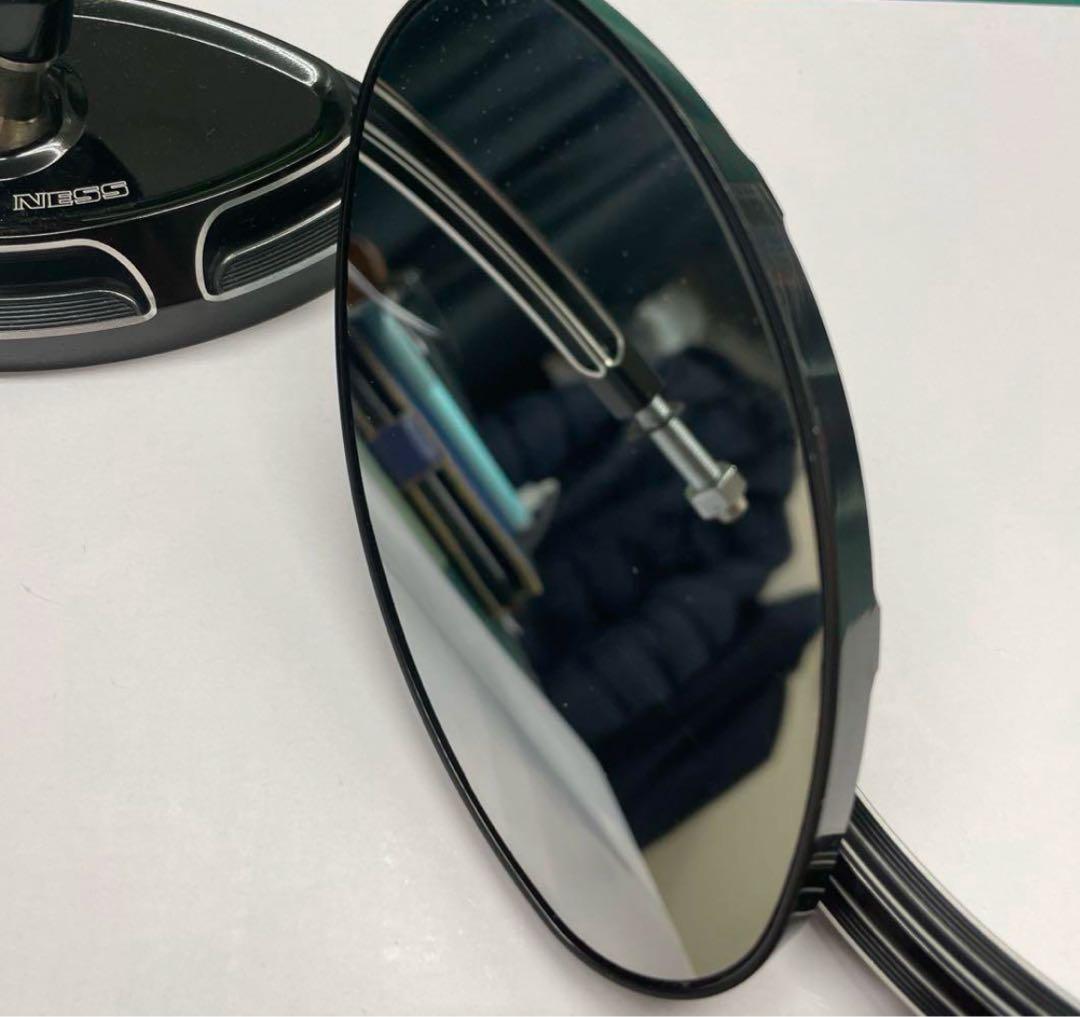 美品ARLEN NESS アレンネス　ベベルドブラックミラー左右セット