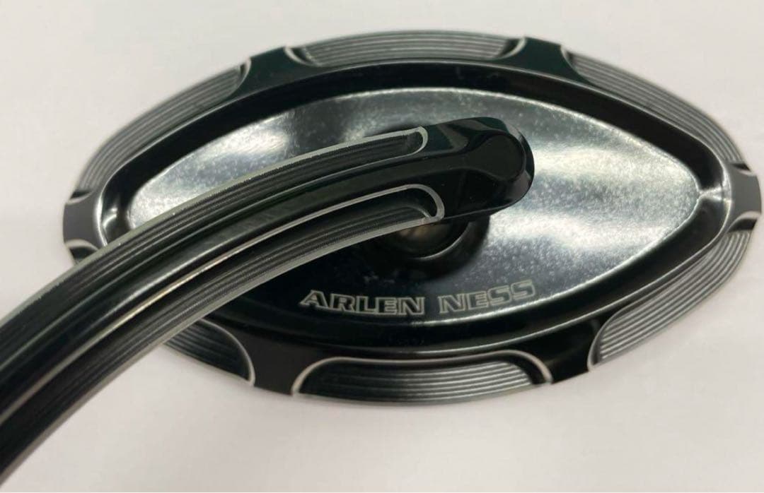 美品ARLEN NESS アレンネス　ベベルドブラックミラー左右セット