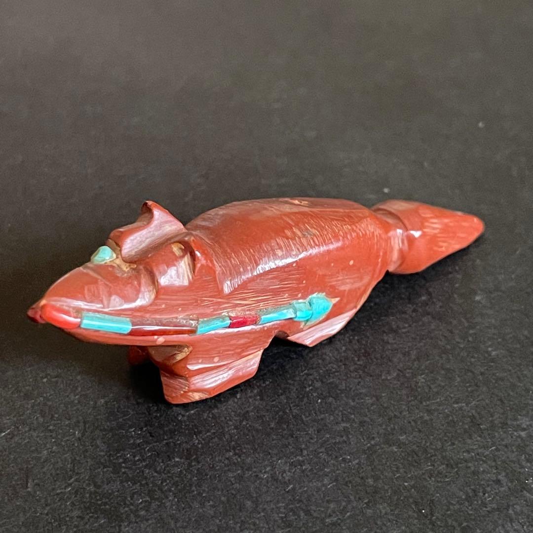 【難あり】ズニ族 コヨーテ アニマル フェティッシュ お守り 置物vintage