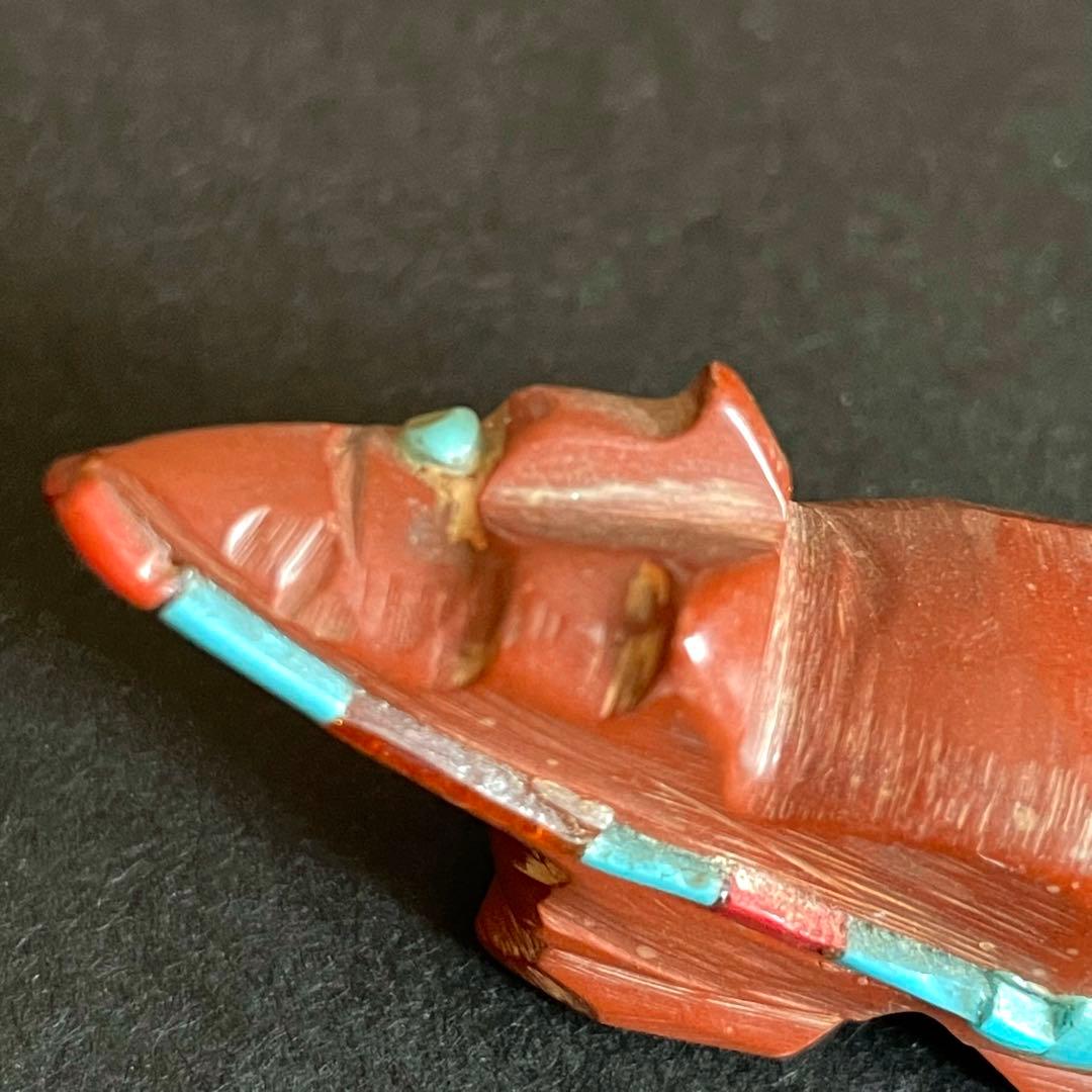 【難あり】ズニ族 コヨーテ アニマル フェティッシュ お守り 置物vintage