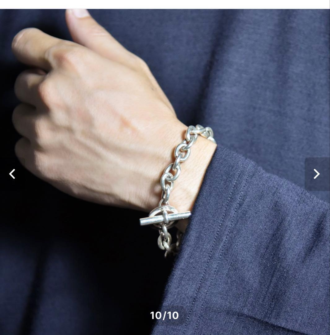 intch.インチ エリプススターリングシルバー チェーン ブレスレットLサイズ