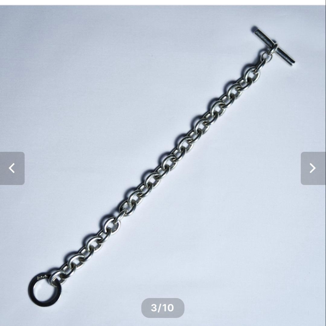 intch.インチ エリプススターリングシルバー チェーン ブレスレットLサイズ