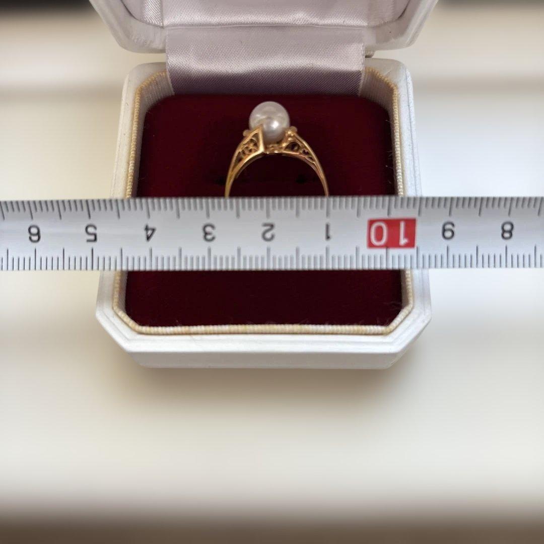 K18 真珠 パールリング 18金 ゴールド 冠婚葬祭 フォーマル