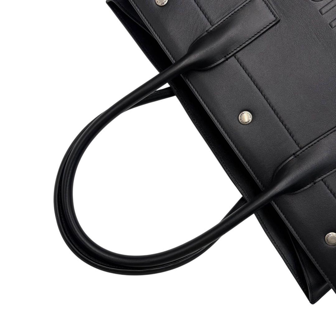 6269 美品 サンローラン リヴゴーシュ レザートートバッグ ブラック 黒色