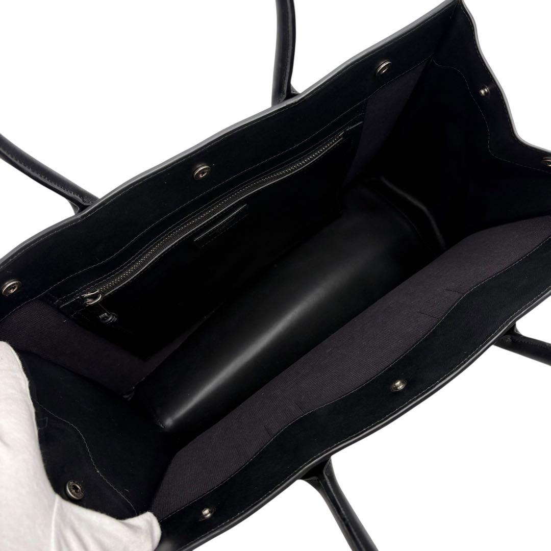 6269 美品 サンローラン リヴゴーシュ レザートートバッグ ブラック 黒色