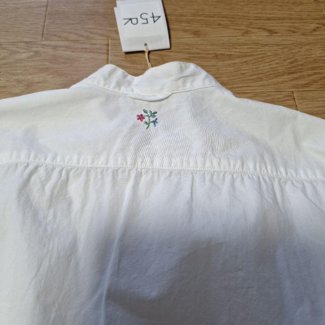 45R　ダンプ小花刺繍のプチローファーシャツ サイズ3