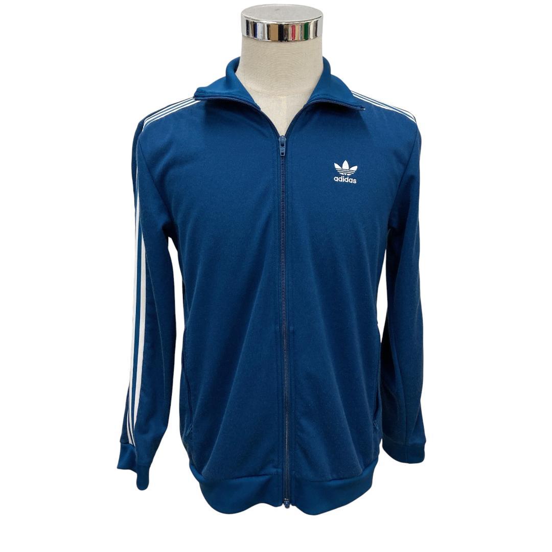 adidas アディダス トラックジャケット　ブルー 長袖 ジャージ M