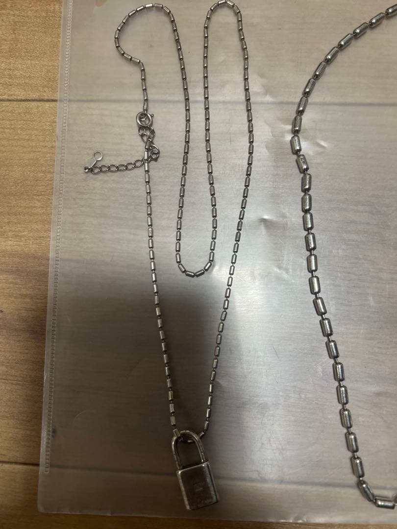 シルバー 925ネックレスとリングセット