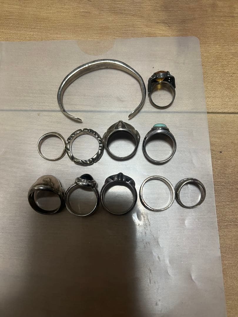 シルバー 925ネックレスとリングセット