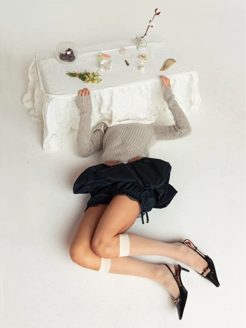 GLOWNY アシンメトリー ニットトップ