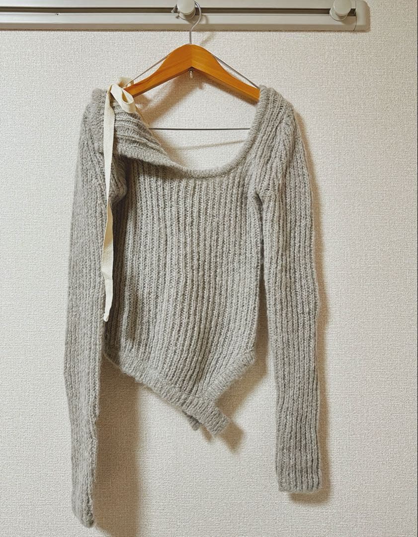 GLOWNY アシンメトリー ニットトップ