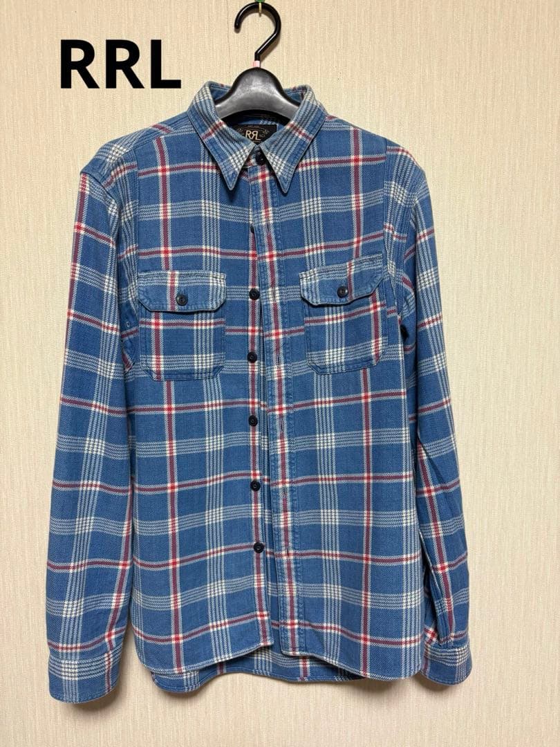 え*ま様 【RRL】ダブルアールエル チェック ネルシャツ インド製 綿100%