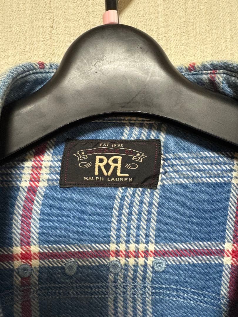 え*ま様 【RRL】ダブルアールエル チェック ネルシャツ インド製 綿100%