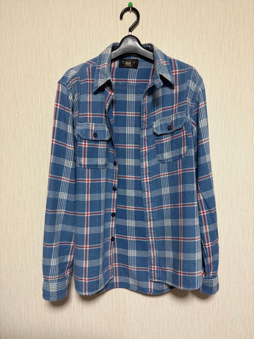 え*ま様 【RRL】ダブルアールエル チェック ネルシャツ インド製 綿100%