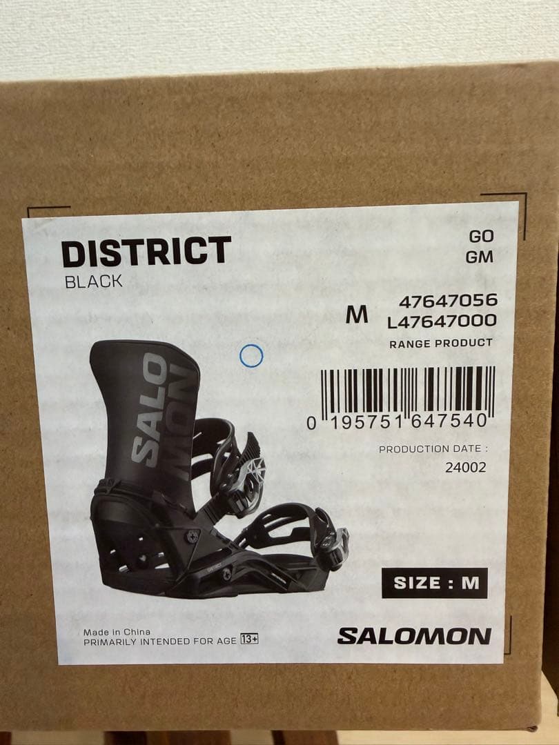 新品未使用 SALOMON DISTRICTブラックM 24-25バインディング