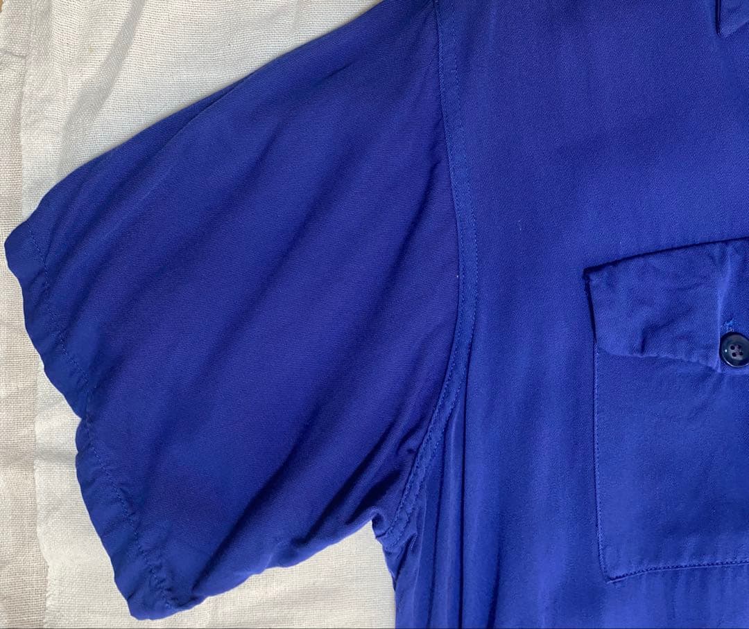 NAT NAST ボーリングシャツ レーヨン 50s 開襟シャツ ポケット付