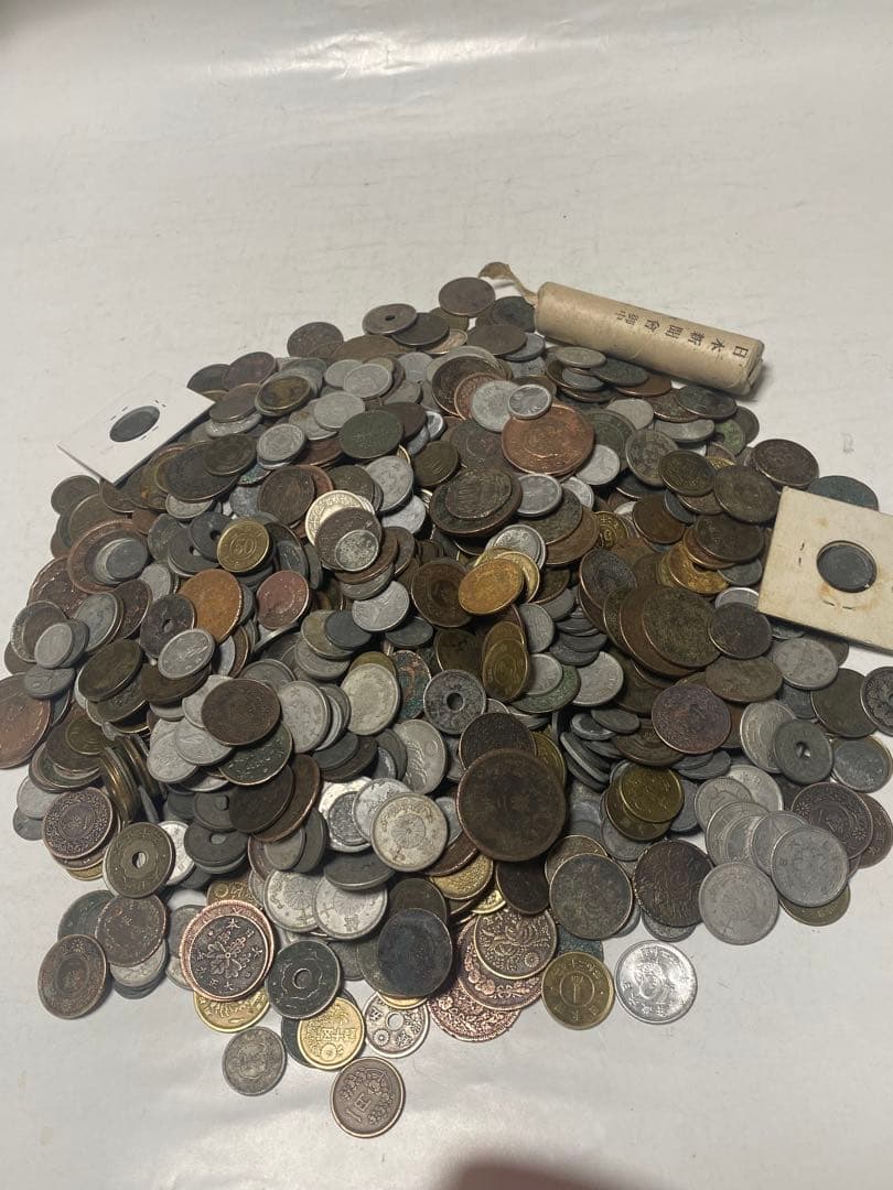 古銭 銅貨・黄銅貨・青銅貨・白銅貨・ニッケル貨錫貨アルミ貨など3.1㎏NO.61