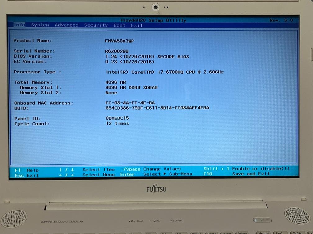 富士通 LIFEBOOK AH50/A3 Core i7-6700HQ