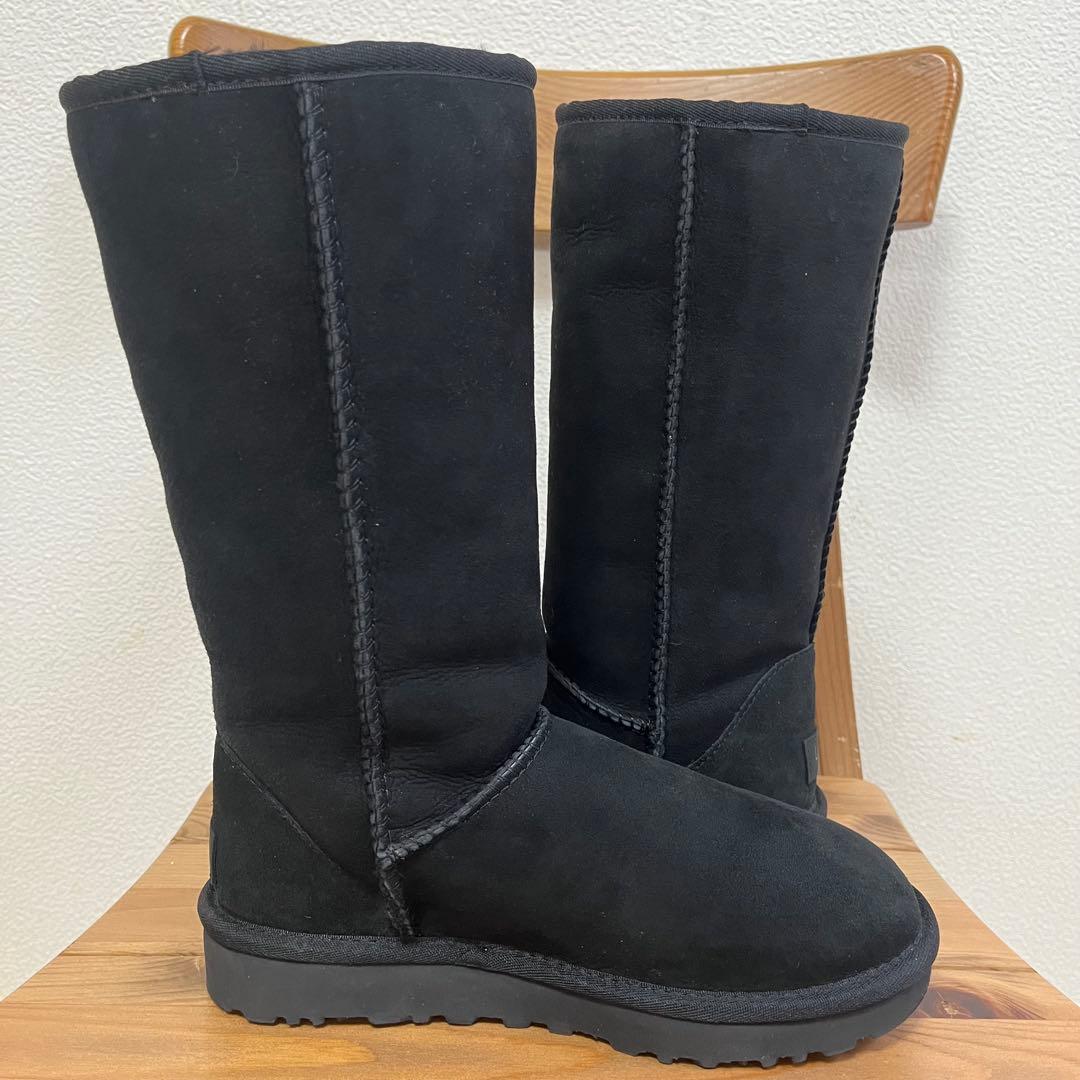 美品✨【UGG 】アグ　ムートンブーツ　ロング　クラシックトール2 黒　23㎝