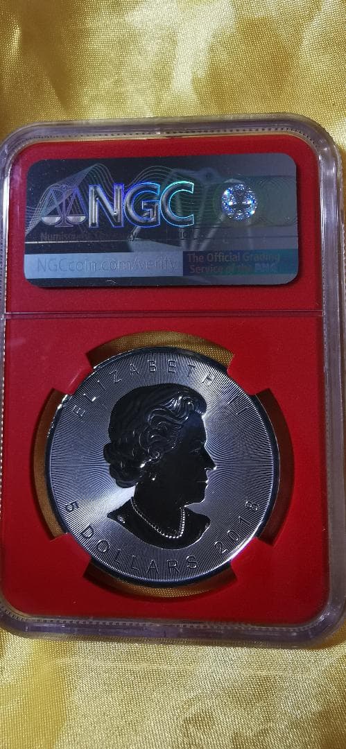 2018年☆MS69☆シルバーメイプルリーフ銀貨☆NGC☆未使用☆地金型銀貨