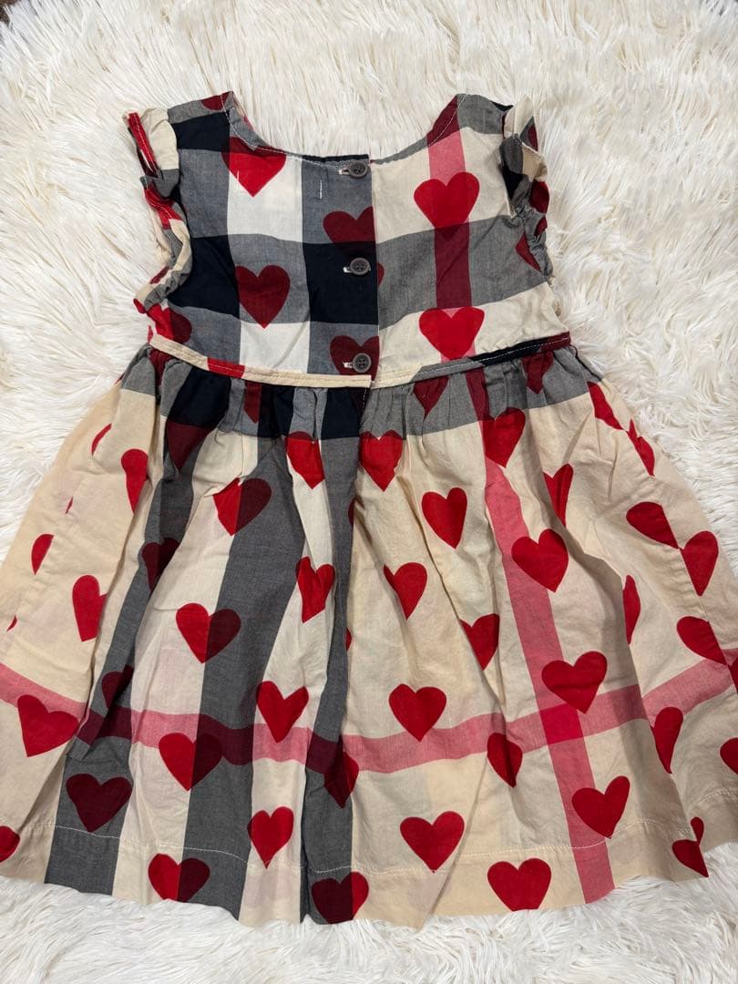 美品　BURBERRY バーバリー　ハートワンピース　2Y 92cm