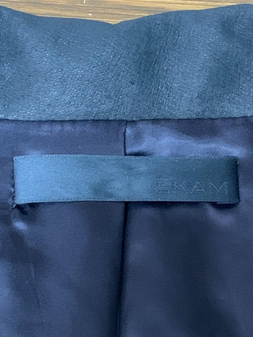 [00s EKAM] Y2K ロングアーム ハイネック レザージャケット M