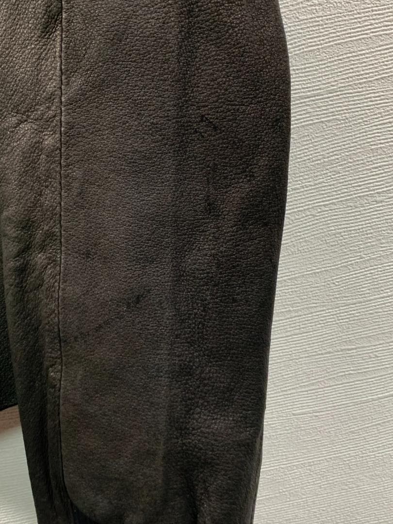 [00s EKAM] Y2K ロングアーム ハイネック レザージャケット M