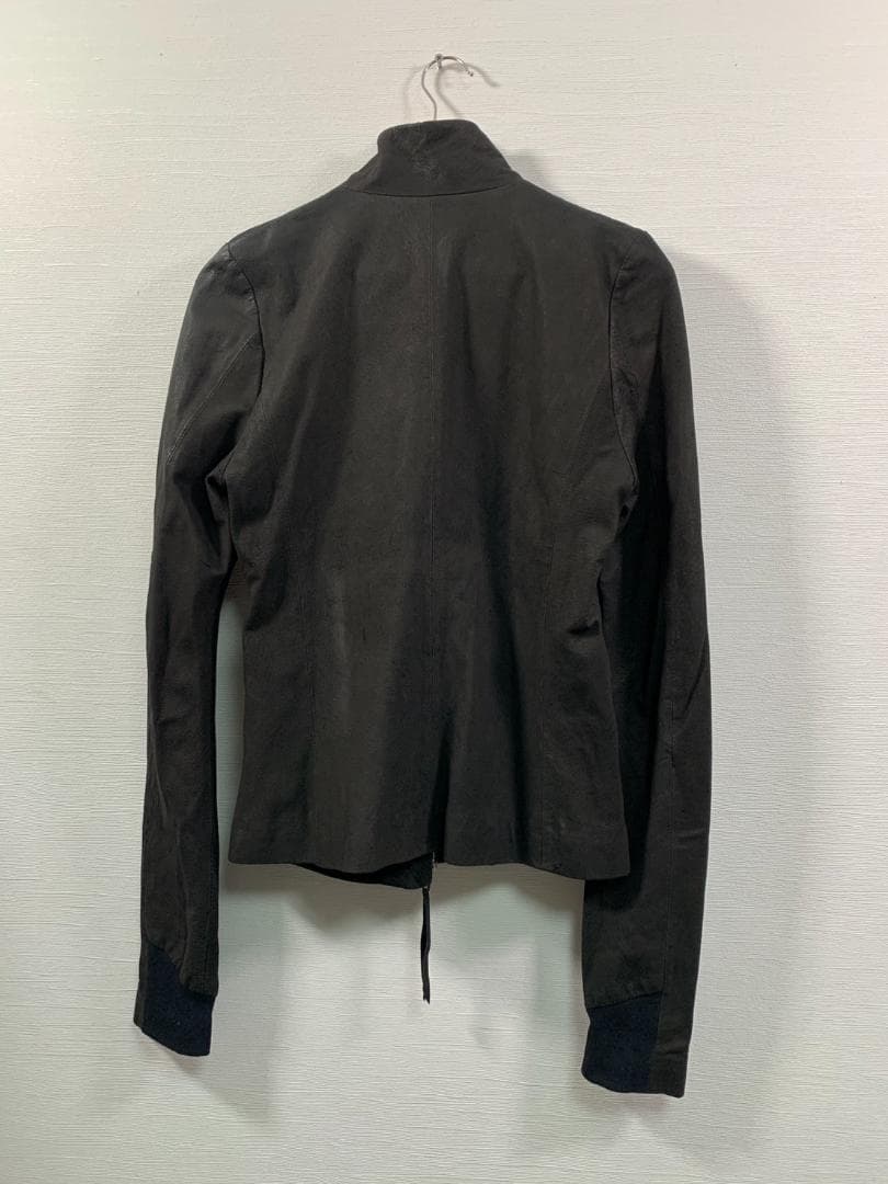 [00s EKAM] Y2K ロングアーム ハイネック レザージャケット M