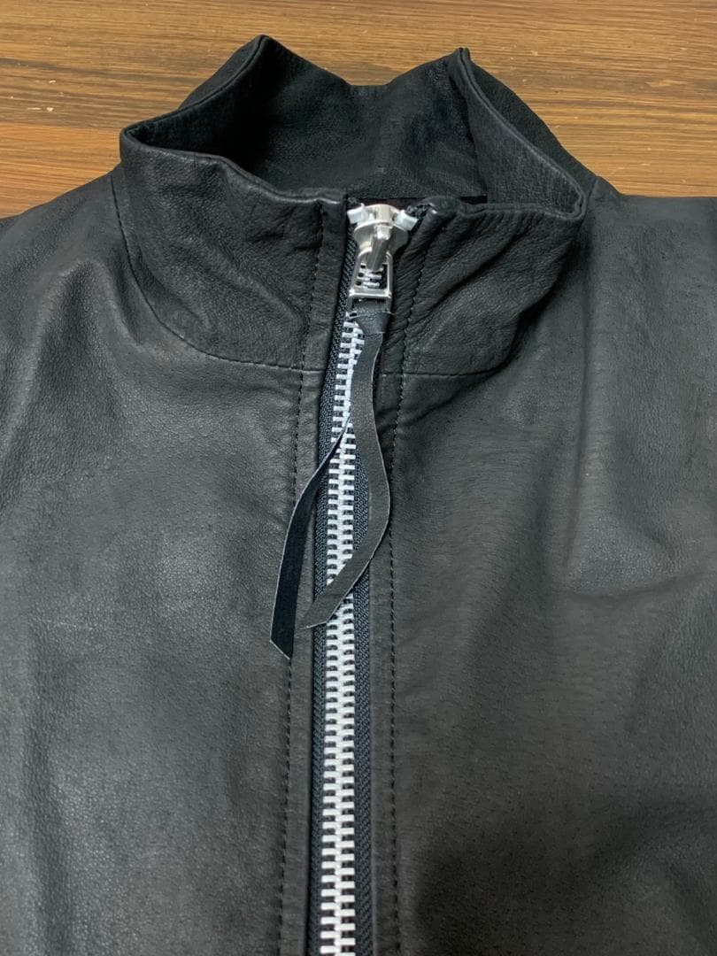 [00s EKAM] Y2K ロングアーム ハイネック レザージャケット M