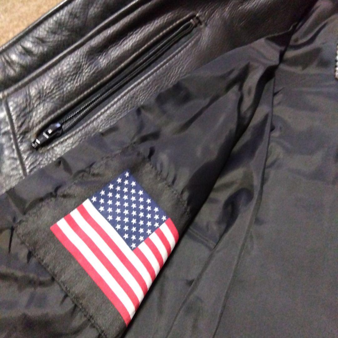Sサイズ アメリカ製 ハーレーダビッドソン 純正 ライダースジャケット