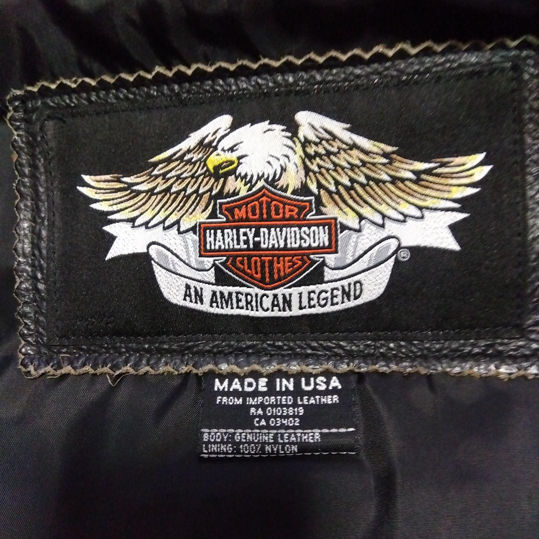 Sサイズ アメリカ製 ハーレーダビッドソン 純正 ライダースジャケット