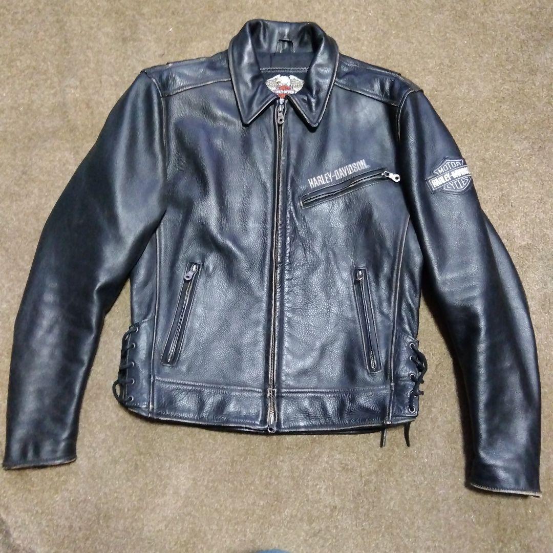 Sサイズ アメリカ製 ハーレーダビッドソン 純正 ライダースジャケット